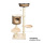 Artificial Rattan Kitty Scratching Furniture Plush Covered Sisal Post Cat Tree